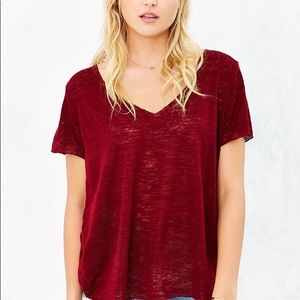UO Project Social T Textured V Neck